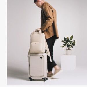 Monos Metro Backpack ivory vegan leather